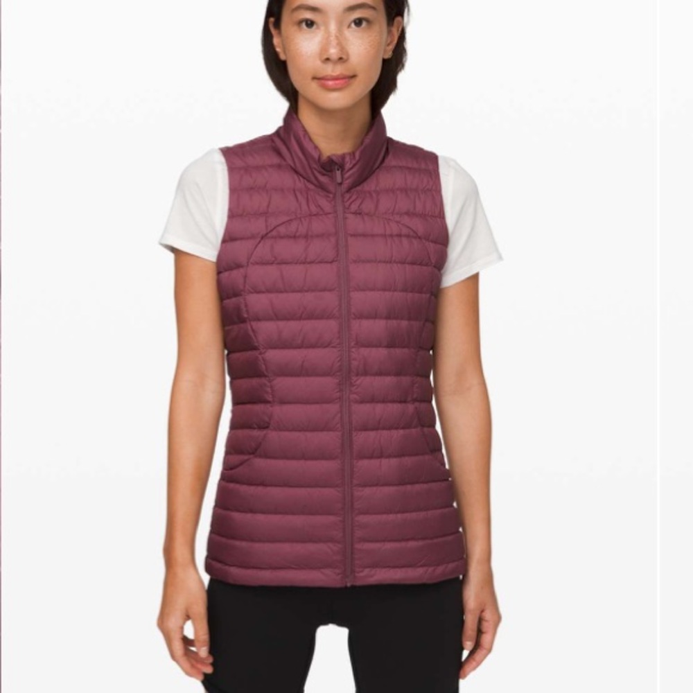 Lululemon Pack It Down Vest In Plumful Size 10 NWOT